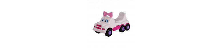 Машинка детская "Весёлые гонки" (для девочек) белая (1 шт/уп)